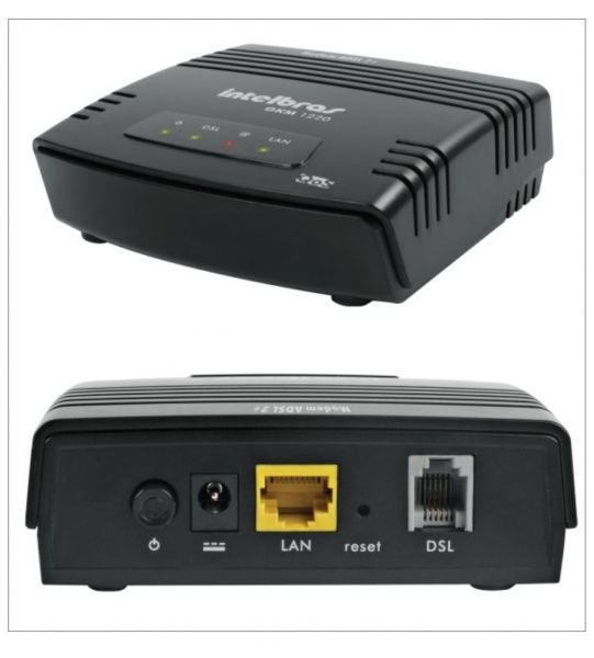 MODEM ROUTER ADSL2+ GKM1220 INTELBRAS(NOVO NA CAIXA)